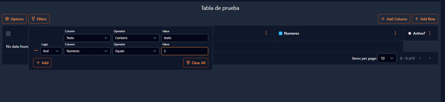 filtrar datos